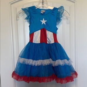 Marvel Girls Blue and Red Star Costume Size 4-6